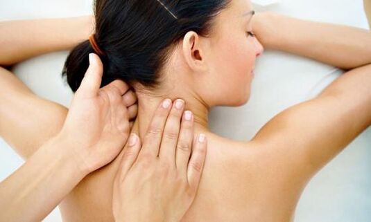 Massage of the cervical spine for osteochondrosis